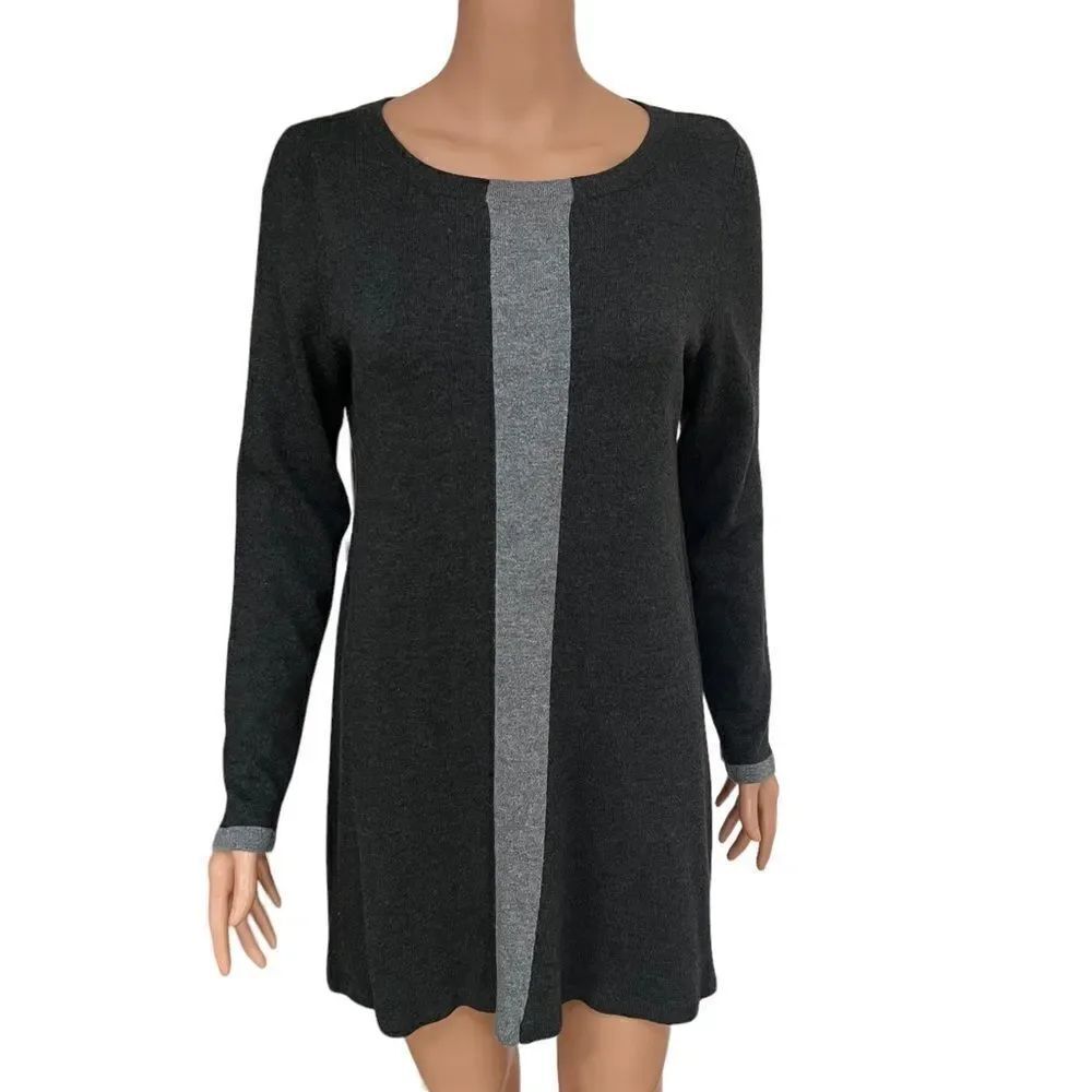 Soft Surroundings Grey knit cotton blend tunic size S.
